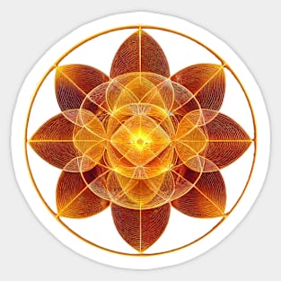 Sacred Geometry Fire Flower Sticker